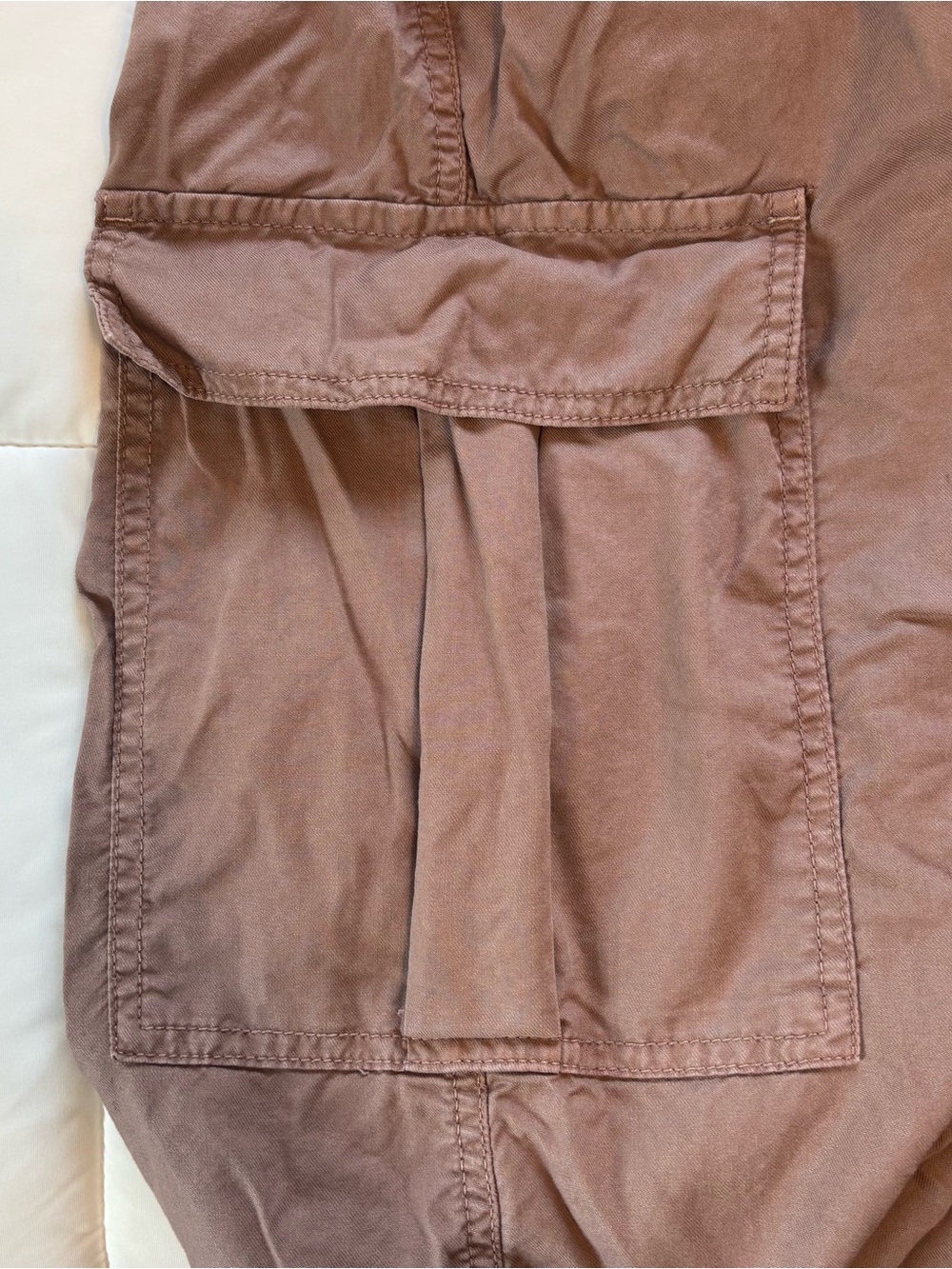 Garage Wide-Leg Cargo Pants in Mauve Brown - Picture 6 of 7